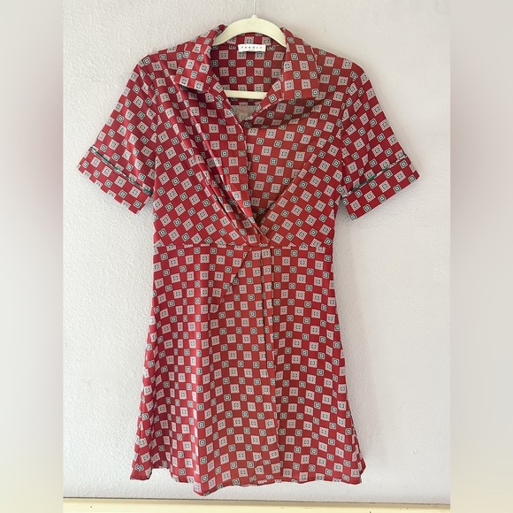 Sandro Red Patterned Dress - Picture 3 of 8